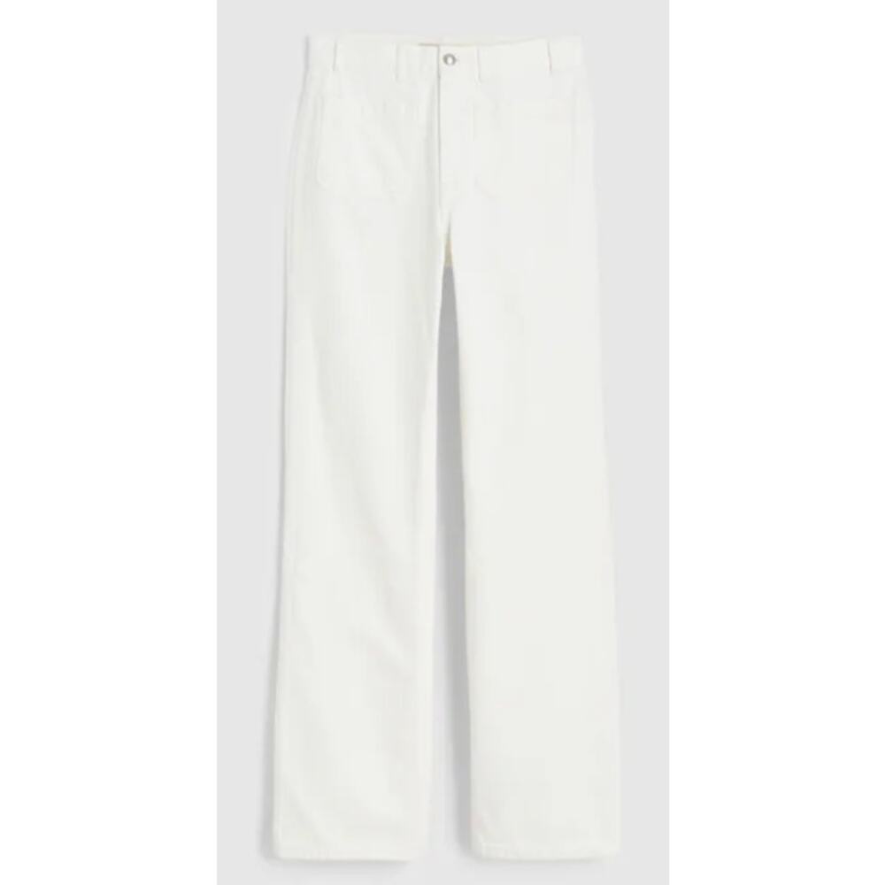 Madewell The Cleo Jean White High Rise Patch Pocket Straight Jeans 28 NWT